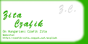 zita czafik business card